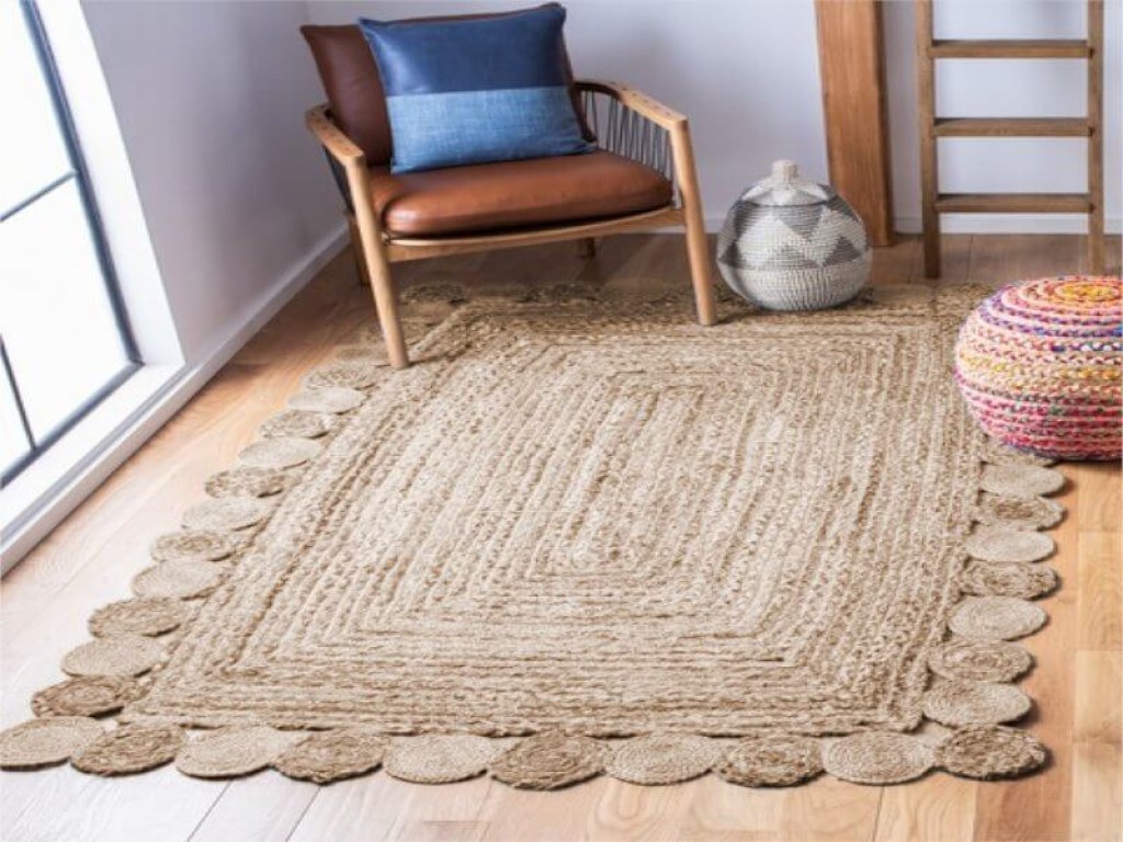 Χαλί Γιούτα Ορθογώνιο Cycle Βαμβακερό Γαρύφαλλο | Γαρύφαλλο - Λευκά Είδη